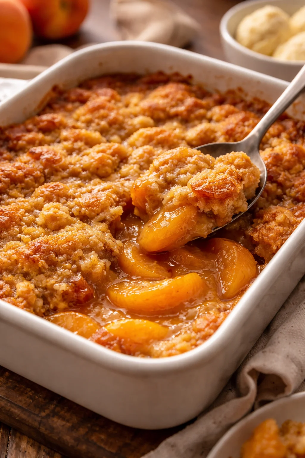 Easy Peach Cobbler with Canned Peaches