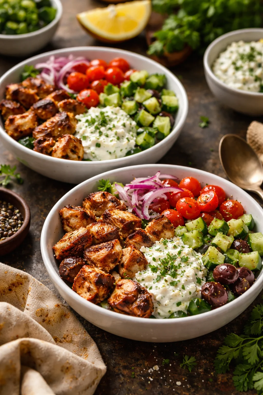 Greek Chicken Bowls