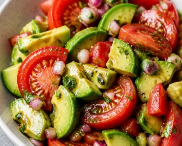 Italian Tomato, Cucumber, and Avocado Salad