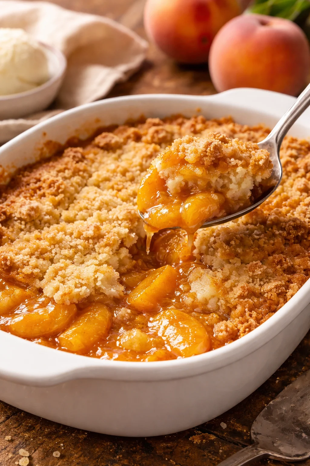 Peach Cobbler with Cake Mix
