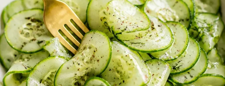 Quick & Easy Cucumber Vinegar Salad Recipe | Cucumber and Vinegar Salad, Simple Cucumber Salad with Vinegar, Vinegar and Cucumber Recipe
