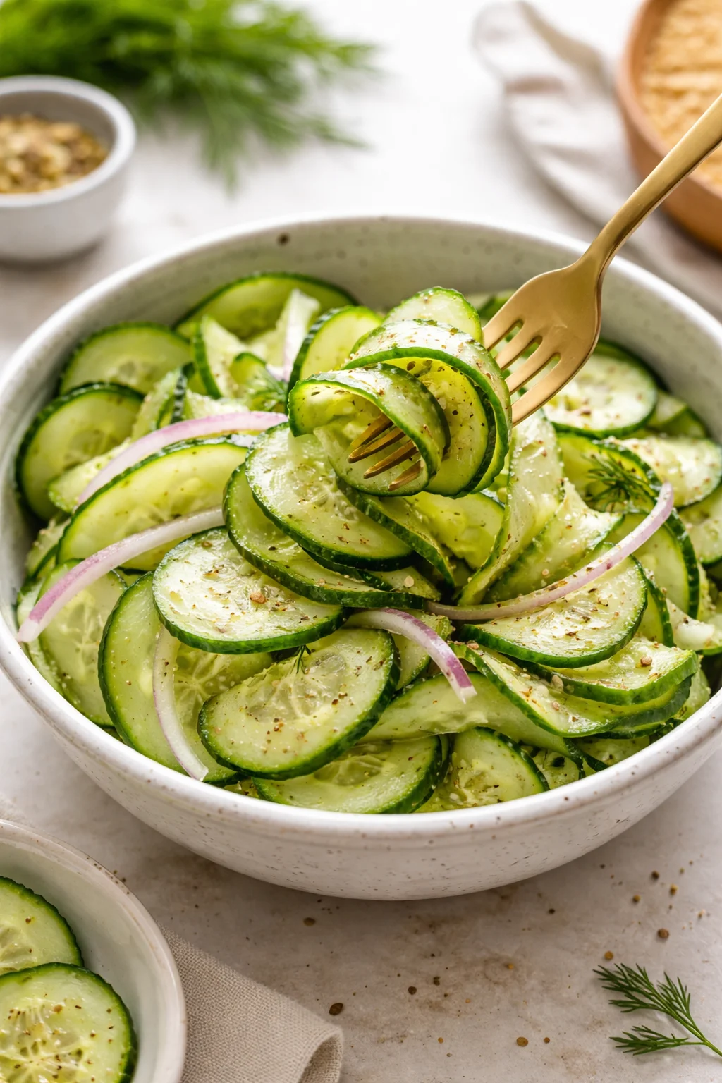 Quick & Easy Cucumber Vinegar Salad Recipe | Cucumber and Vinegar Salad, Simple Cucumber Salad with Vinegar, Vinegar and Cucumber Recipe