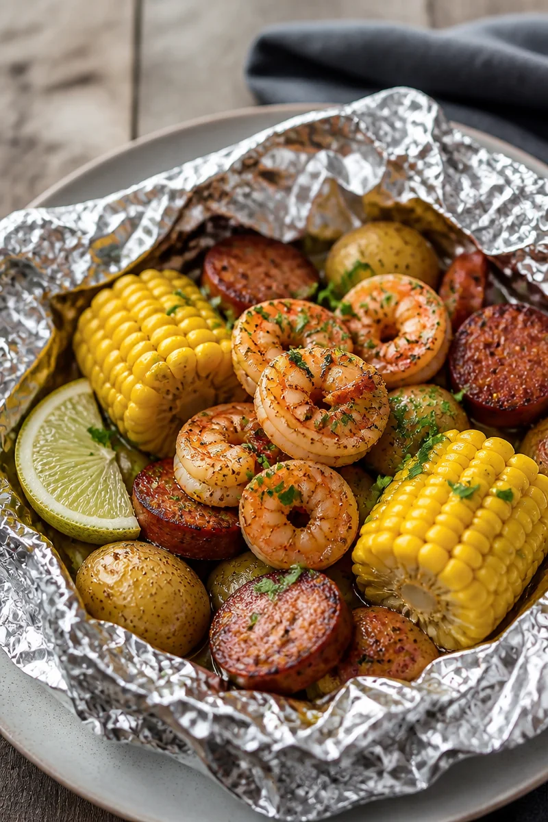 Spicy Grilled Shrimp in Foil - moanaskitchen