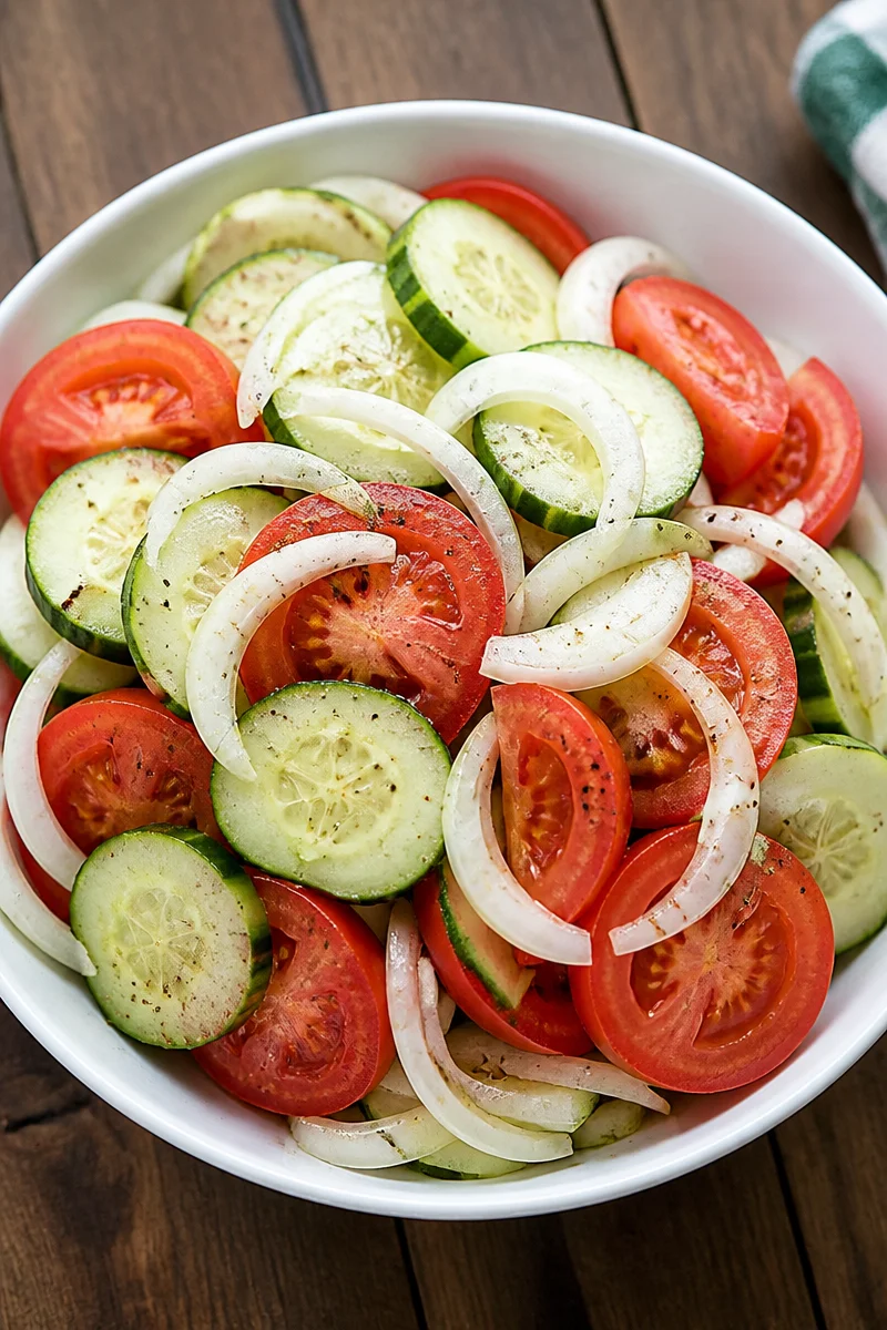 Tomato, Cucumber, and Onion Salad