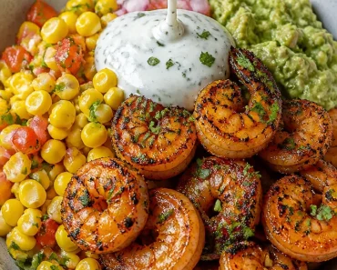 Easy Grilled Shrimp Bowl with Avocado and Corn Salsa