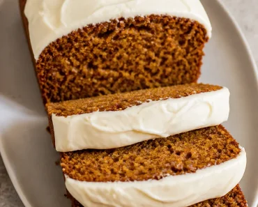 Pumpkin Bread with Cream Cheese Frosting