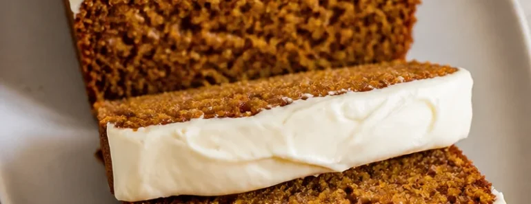 Pumpkin Bread with Cream Cheese Frosting