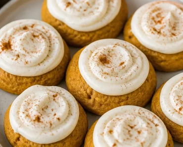 Pumpkin Cookies with Cream Cheese Frosting Pumpkin Cookies with Cream Cheese Frosting